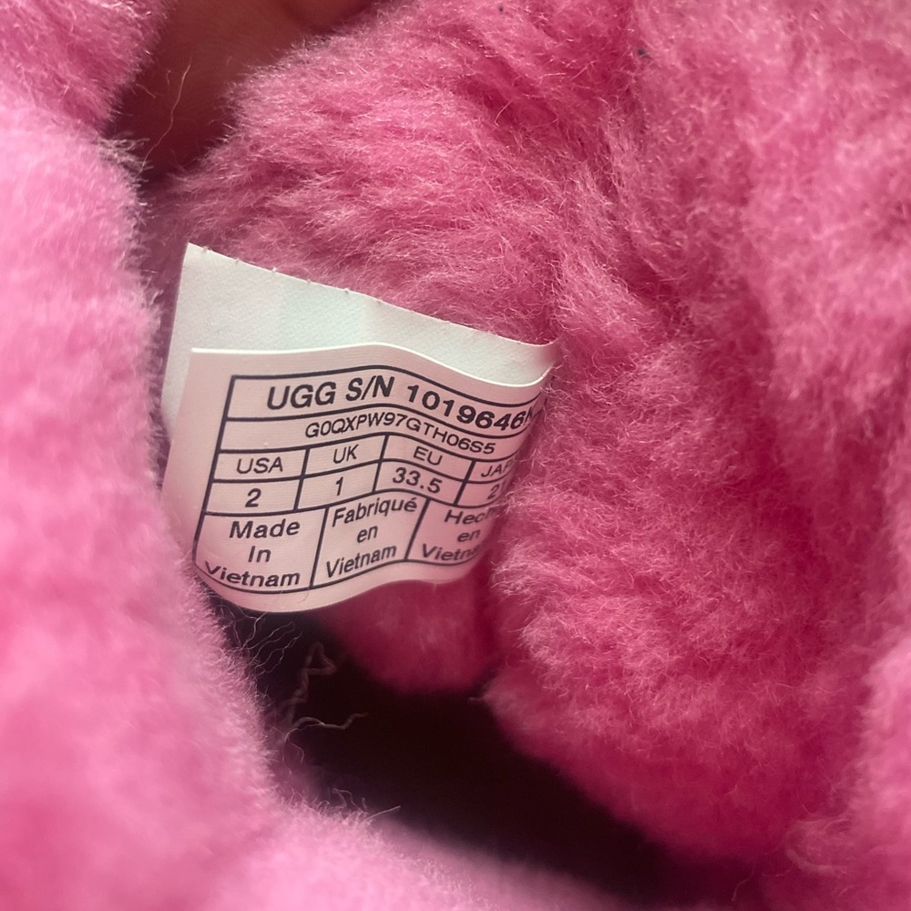 UGG Classic II Weather Short PINK AZALEA kids size 2 - Picture 4 of 7